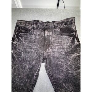 Marc Ecko Cut & Sew Mens Slim Straight Black Acid Wash Moto Jeans 34x30 68D03847